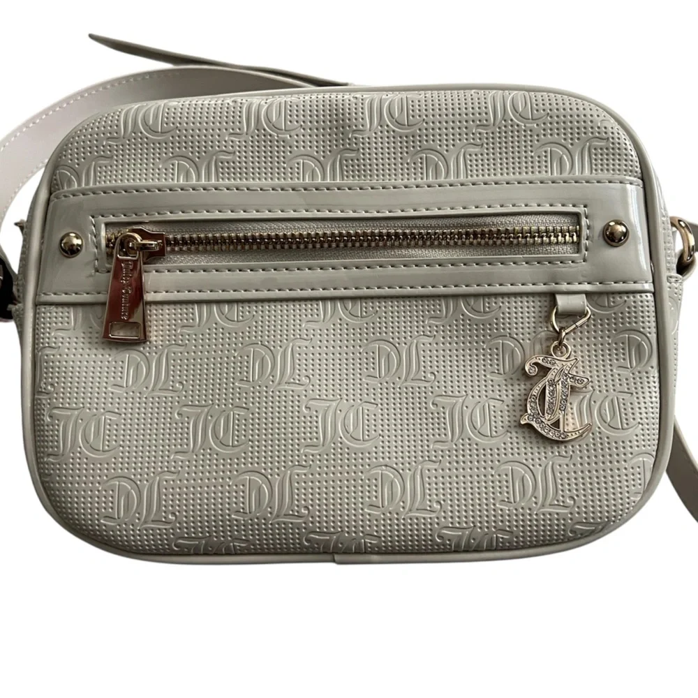 Juicy Couture Cream Crossbody Bag with Embossed Logo, NWT